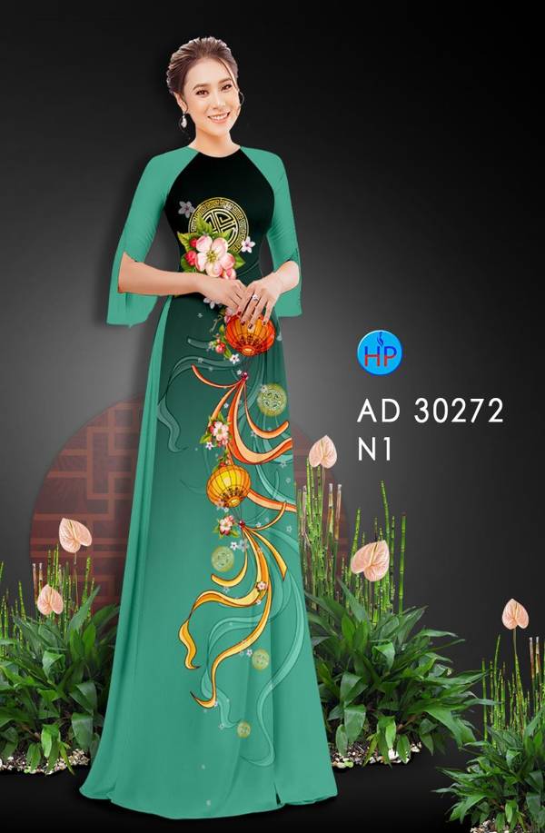Vải Áo Dài Hoa In 3D AD 30272 49